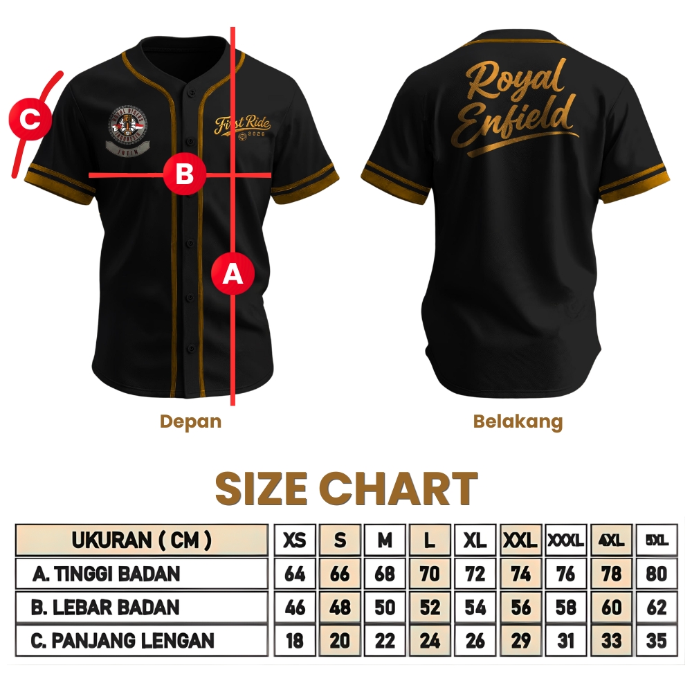 Size Chart Jersey First Ride 2026